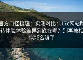 官方口径梳理：实测对比：17c网站跳转体验体验差异到底在哪？别再被相似域名骗了
