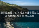 搜索生态里，17.c域名与证书是怎么被做坏的？别把风险当小事