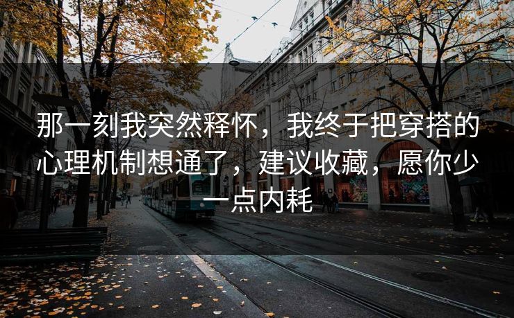 那一刻我突然释怀,我终于把穿搭的心理机制想通了,建议收藏,愿你少一点内耗 那一刻我突然释怀,我终于把穿搭的心理机制想通了,建议收藏,愿你少一点内耗